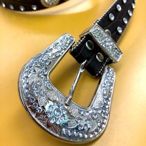 Leather Bling Western Fashion Belt